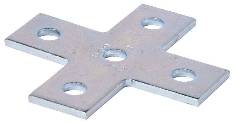 B-Line B132HDG, 5-3/8″ x 5-3/8″, HDG Steel, 5-Hole Cross, Strut Flat Plate, 1 pc