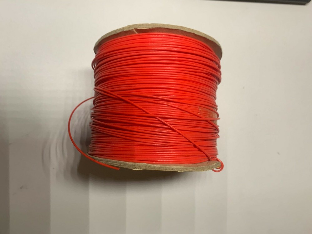 Sleeving, Standard Wall, Flexible, 250 m, 820 ft, 1.2mm O/D 0.6mm I/D Red PTFE