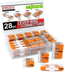 WAGO 221 Lever Nuts 28pc Compact Splicing Wire Connector Assortment Kit