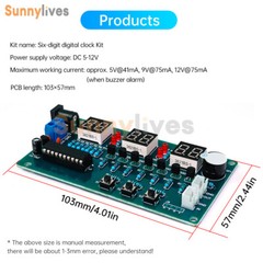 6-bit LED Digital Electronic Clock DIY Kit 51 Microcontroller Circuit Board Kit