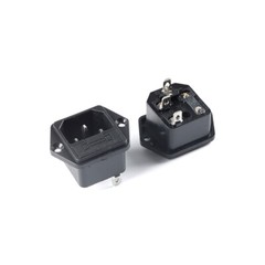 IEC Power Socket Connector AC 250V 10A Male Female Plug Jack 3 Pin PCB Panel