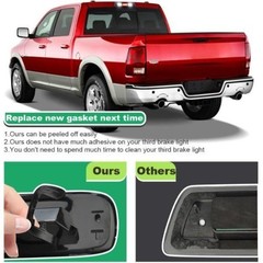 3rd Third Brake Light Seal Gasket Compatible with 1500 2009 to 2018, 2500 black