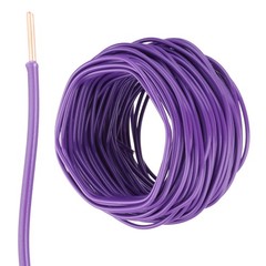 75 Feet Electrical Wire Insulated Solid Copper 12 AWG THHN Wire UL listed,Purple