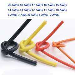 1M 2-30 AWG UL Flexible Silicone Cable Wire 0.08mm Stranded Line Soft Colourful