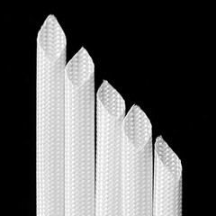 White Heat Resistant Sleeving Cable Wire HIGH TEMP Fiberglass Sleeve ID 1mm-50mm