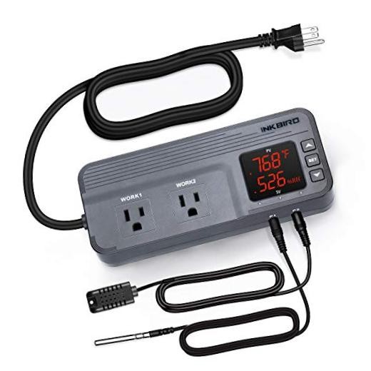 Temperature and Humidity Controller ITC-608T Pre-Wired Dual Stage English