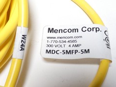 Mencom MDC-5MFP-5M M12 Cable Cordset 5P 5M 300V 4A – NEW Surplus!