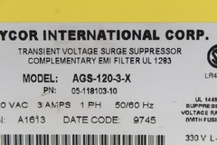 AEGIS AGS-120-3-X High Performance Noise Filter