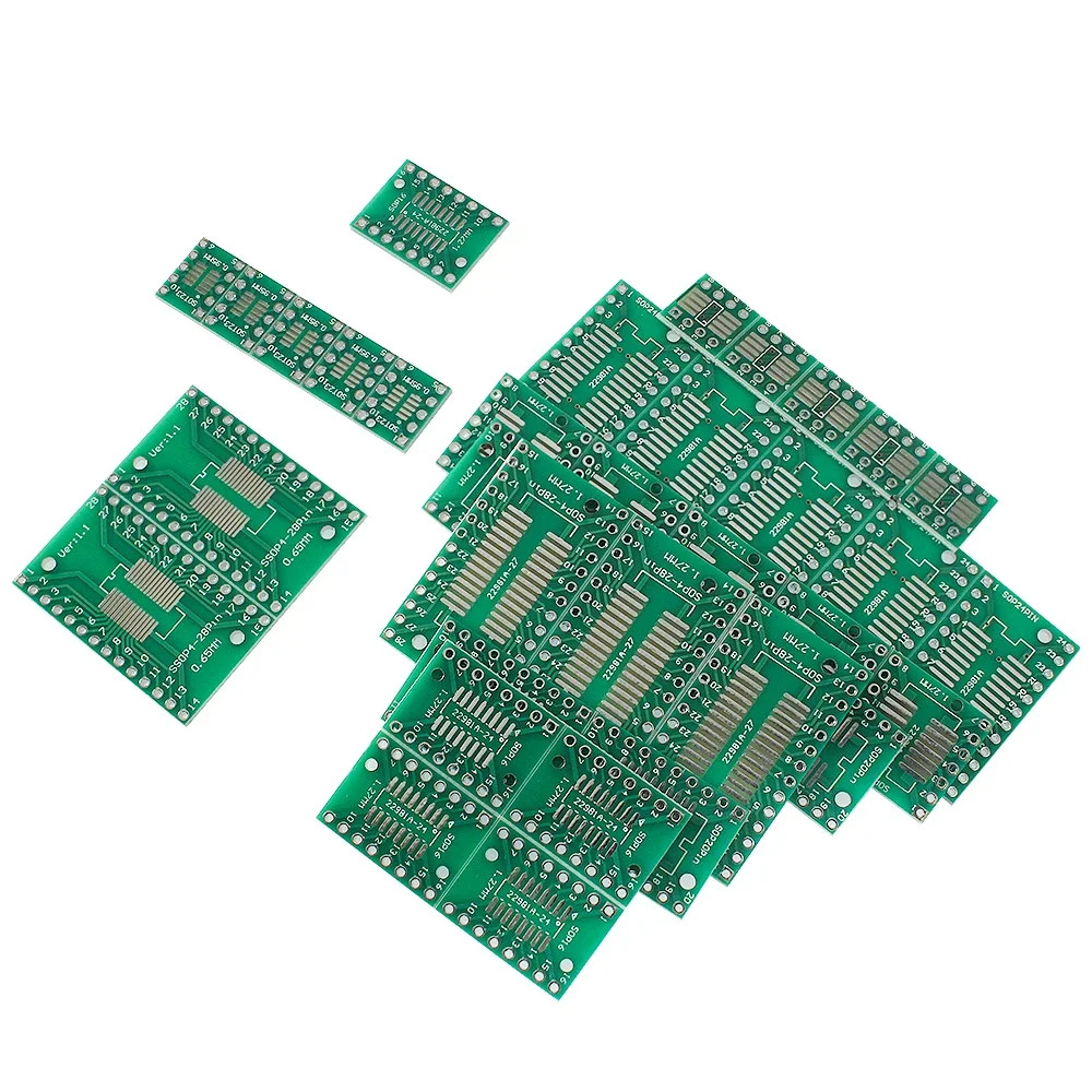 35PCS Double-Sided PCB Kit SMD to DIP Adapter SOP8 SOP16 SOP20 SOP24 Board
