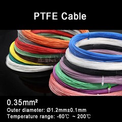 0.35mm² Ø1.2mm Silver Plated Copper Polytetrafluoro PTFE Wire Stranded Cable