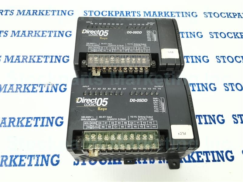 LOT 2 PCS. KOYO DIRECT LOGIC D0-05DD Programmable Logic Controller 100-240V 30VA