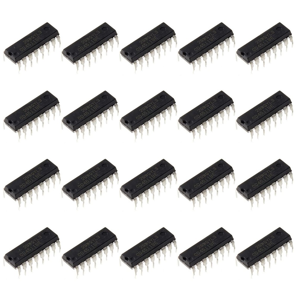 Bridgold 20pcs CD4511BE CD4511 4511 CMOS BCD-to-7-Segment Latch Decoder…