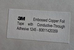 10″x7.75″ 3M 1245 EMI Embossed Copper Foil Tape w/Conductive Adhesive