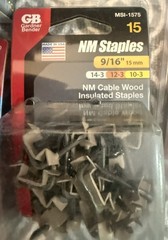 lot of electrical supplies – NEW – staples/straps/connectors – 13 packages