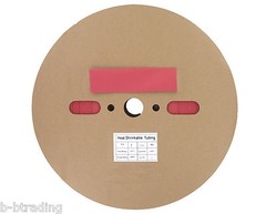 100 Ft 1″ ID (25.4mm) Red Polyolefin 2:1 Heat Shrink Halogen-Free RoHS cULus