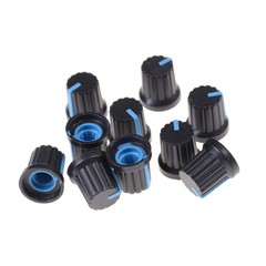 10x Potentiometer Switch Knob Cap Hole Dia 6mm Volume Control Rotary Knob Cap.N8
