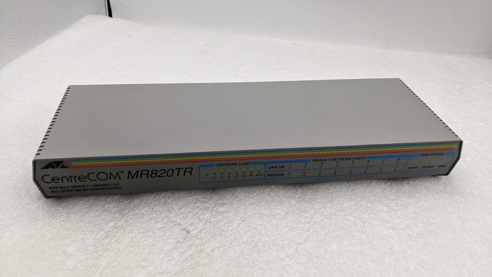 Allied Telesyn AT-MR820TR ATMR820TR Multiport Micro Hub/Repeater Hub 8 Ports NG