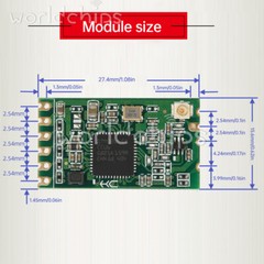 HC-15 LORA Wireless Module 415.09~449.86MHz Communication Transmission Module