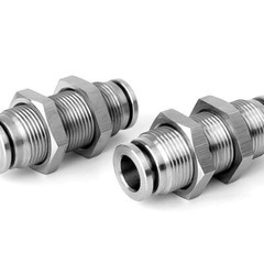 Pneumatic Push-in Fittings Tube Hose Bulkhead Connector A2 Stainless PM 4-16mm
