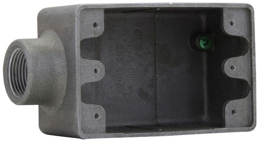 Crouse Hinds FD2-SA, 3/4″ Hub, Aluminum, 1-Gang, Deep, Conduit Device Box, 1 pc