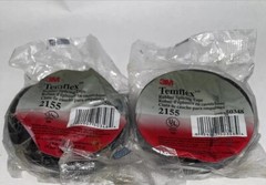 2 Rolls 3M Temflex Rubber Splicing Tape # 2155 Max 600V 3/4″ x 22″, Black 50348
