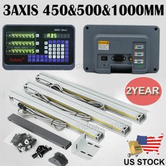 450&500&1000mm 3Axis Digital Readout TTL Linear Glass Scale DRO Milling Lathe,US