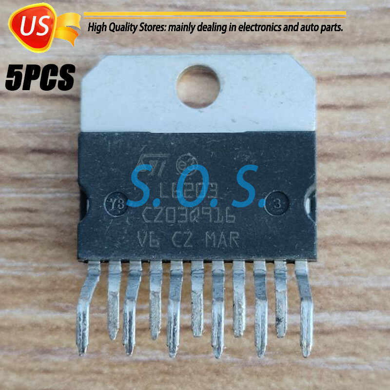 5PCS L6203 ST ZIP-11 DMOS FULL BRIDGE DRIVER NEW