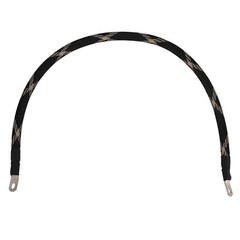 2 AWG Gauge Custom Battery Cable Copper Braided (Black with Beige Tracer)