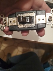Leviton 1286‑BR 20A 120/277V Double Pole Double Throw Maintained Toggle