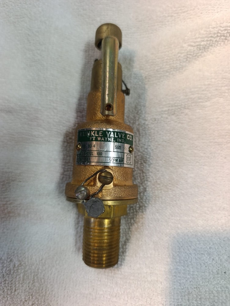 Kunkle CAP 127 SCFM AIR set at 100 pound Steam Safety Relief Valve SIZE 1/2 NEW