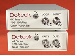 Doteck 12G-SDI 4K UHD Video Broadcast Quality Fiber Optic Transmitter Receiver M