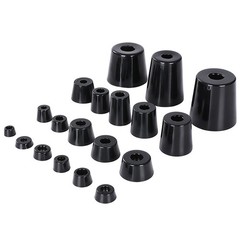 Black/White Round Rubber Feet Instrument Case Feet With Steel Washer Duty Foot