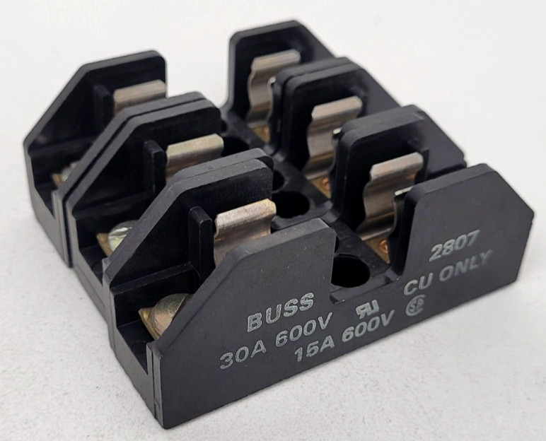 (Lot of 3) 2807 Buss Fuse Holder 30 Amp 600V – Next Day Option