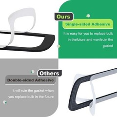3rd Third Brake Light Seal Gasket Compatible with 1500 2009 to 2018, 2500 black