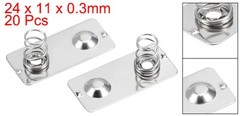 20pcs AA Battery Positive to Negative Conversion Spring Contact Plate