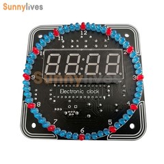 Electronic Clock DIY Kit DS1302 Rotating LED Display Temperature Sensor