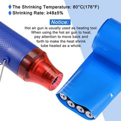 Battery Wrap, 150mm(6-inch) Flat 1.5m Heat Shrink Tube Wraps Blue