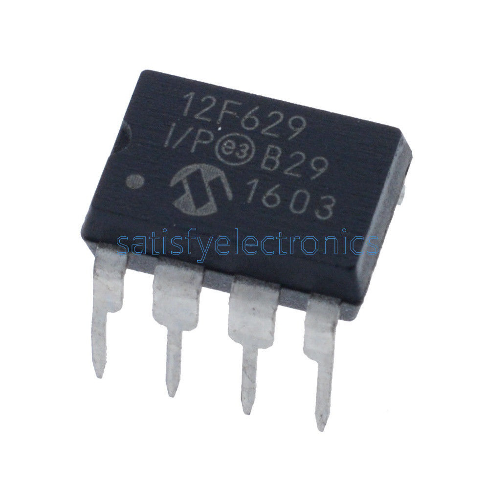 10PCS PIC12F629-I/P PIC12F629 MICROCHIP DIP-8 MCU CMOS 8BIT 1K FLASH