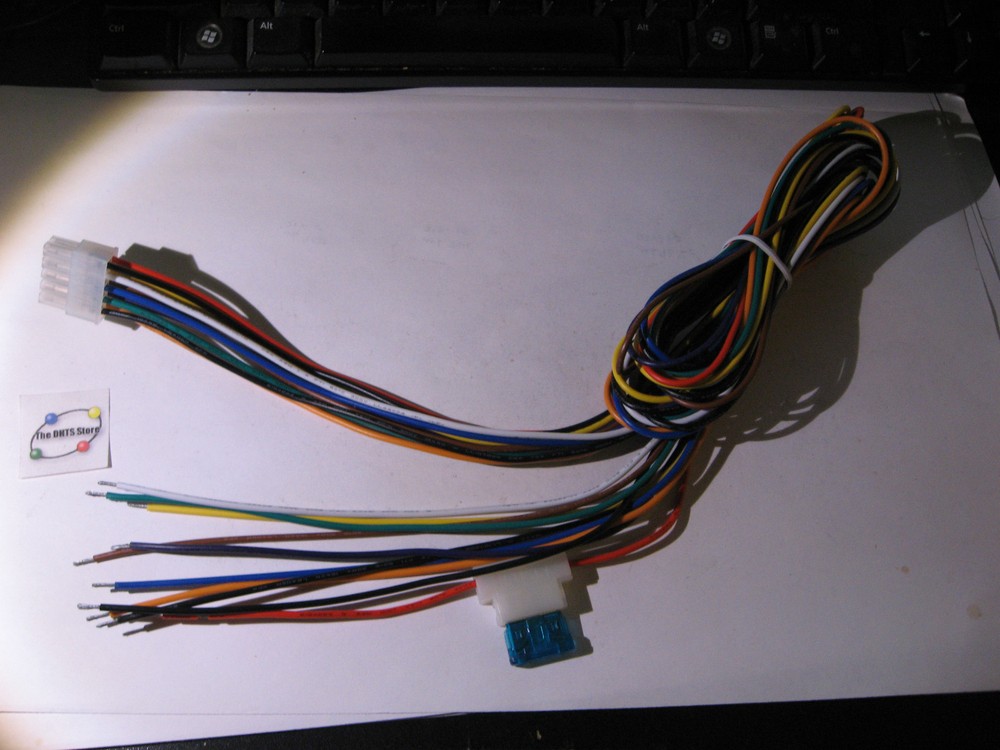 Cable Harness Assembly 10 Pin Wire Color Coded 45 Inch Inline Fuse 15A NOS Qty 1