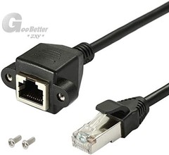 RJ45 Male to Female Ethernet Network Screw Panel Mount Extension Cable 0.3M – 5M