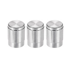 3pcs Potentiometer Knob Silver Tone Aluminum Rotary Knob Volume Control Knob