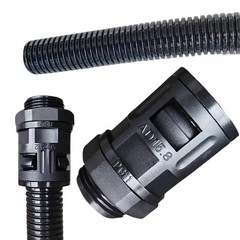 Corrugated Cable Conduit Connector Joint for Black Cable Tidy Tube & Trunking