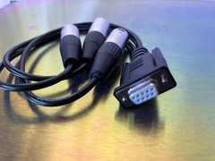 Lot of 8 DB9F TO 3 XLR Patch Cable for TT1260/80/85/90 S12667-540