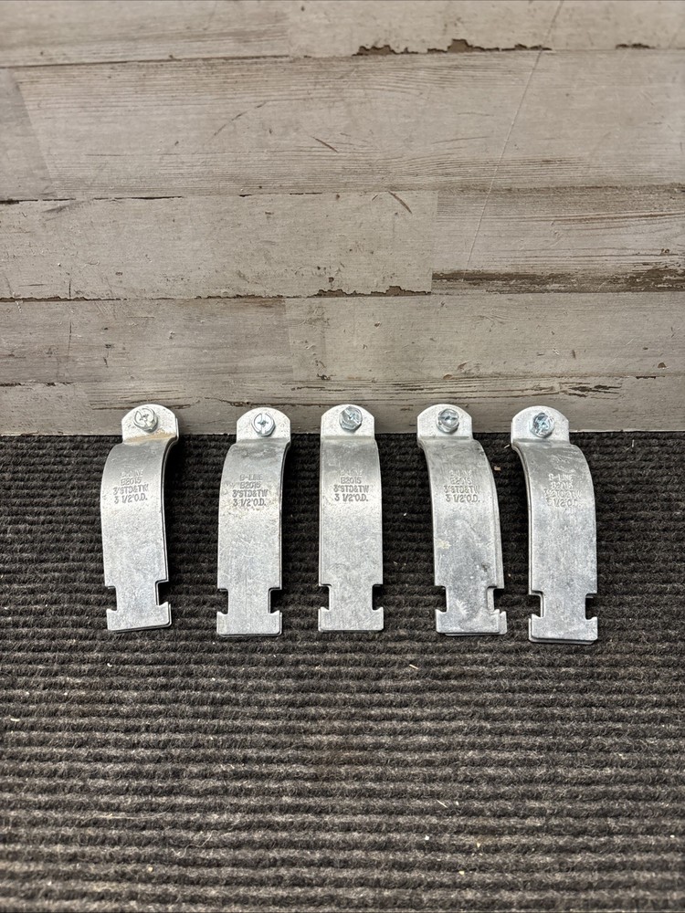 Lot of 5 B-Line B2015 Conduit Clamp 3″ STD & TW 3-1/2″ O.D Pipe Clamp