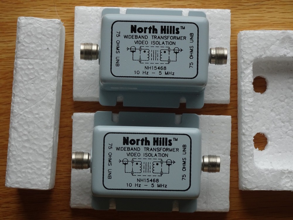 A pair of NOS North Hills 15468 Wide Band Isolation Transformer 10Hz -5 MHz