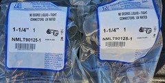 Arlington NMLT90125, 1-1/4″ Liquidtight Flex PVC Connector, 2pc UV Rated
