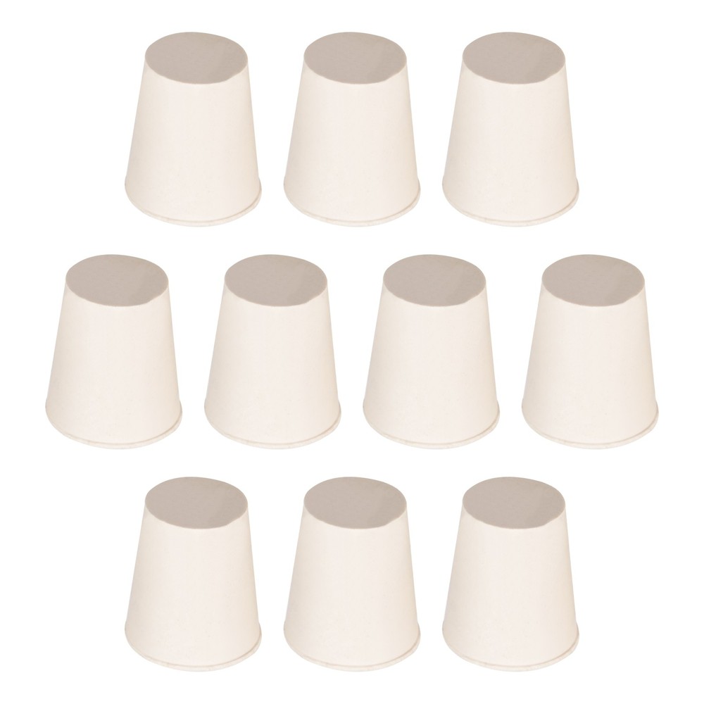 Solid Lab Rubber Stoppers Drilled Silicone Plugs 17-23mm/Beige/ 15Pcs