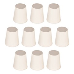 Solid Lab Rubber Stoppers Drilled Silicone Plugs 17-23mm/Beige/ 15Pcs