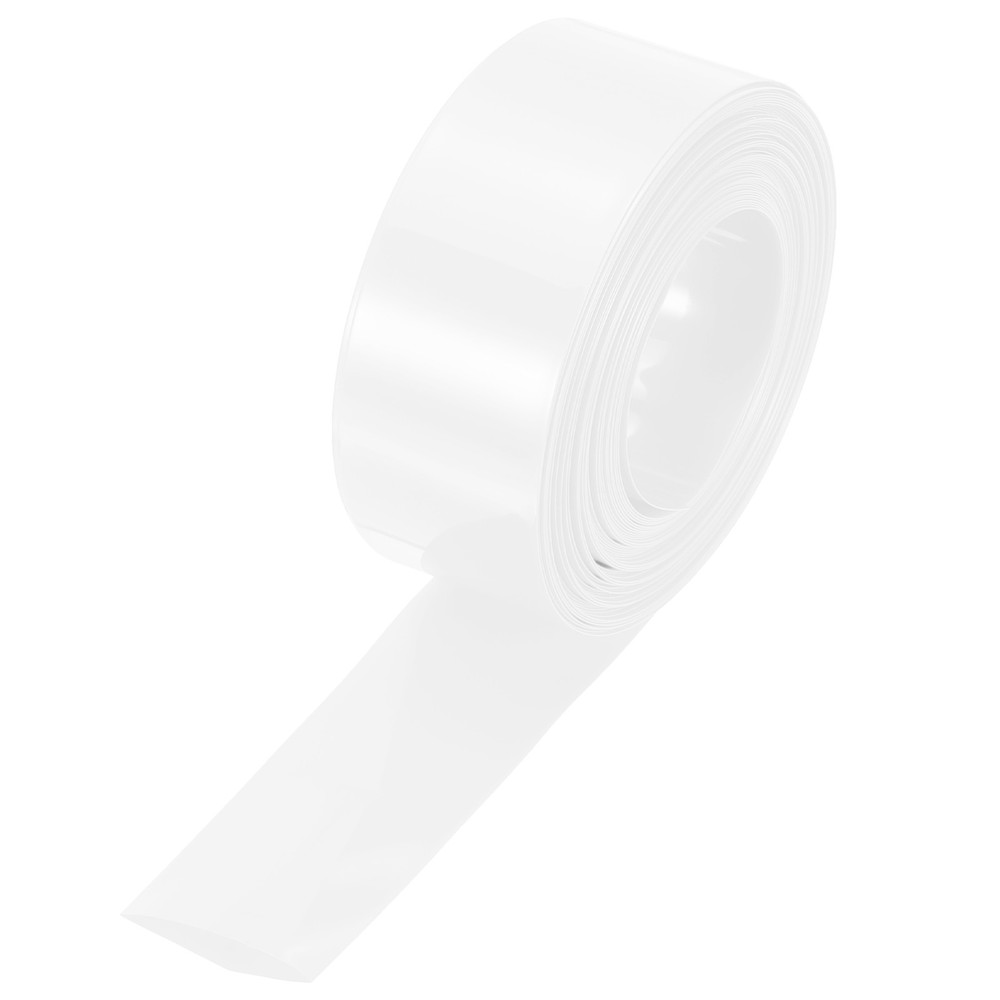 Battery Wrap 30mm Flat 34ft PVC Heat Shrink Tube Wraps White