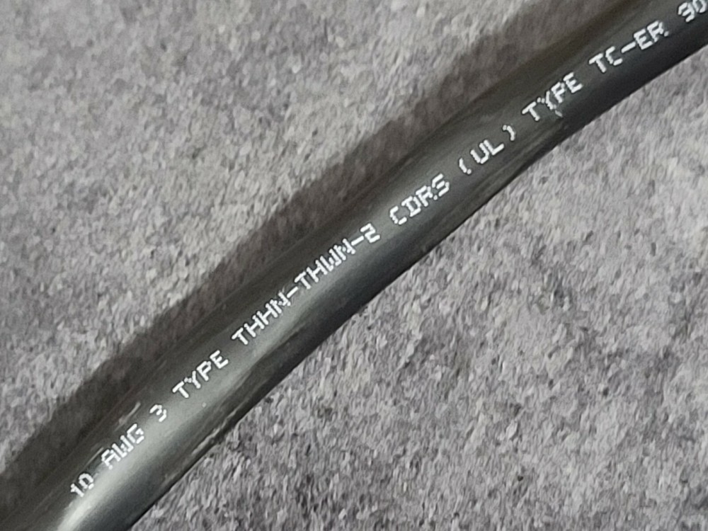 SP Cable 10/3C Tray Cable TC-ER THHN/THWN-2 Direct Burial TC 600V E2 Black /25ft